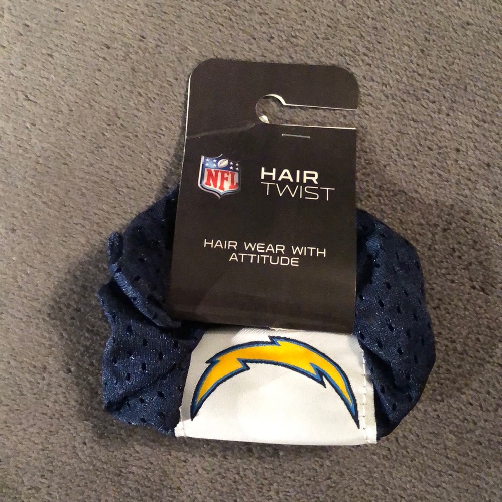 NFL Chargers Scrunchie Hair tie NWT